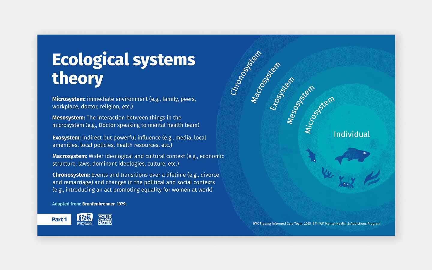 Slide themed: Ecological systems theory.