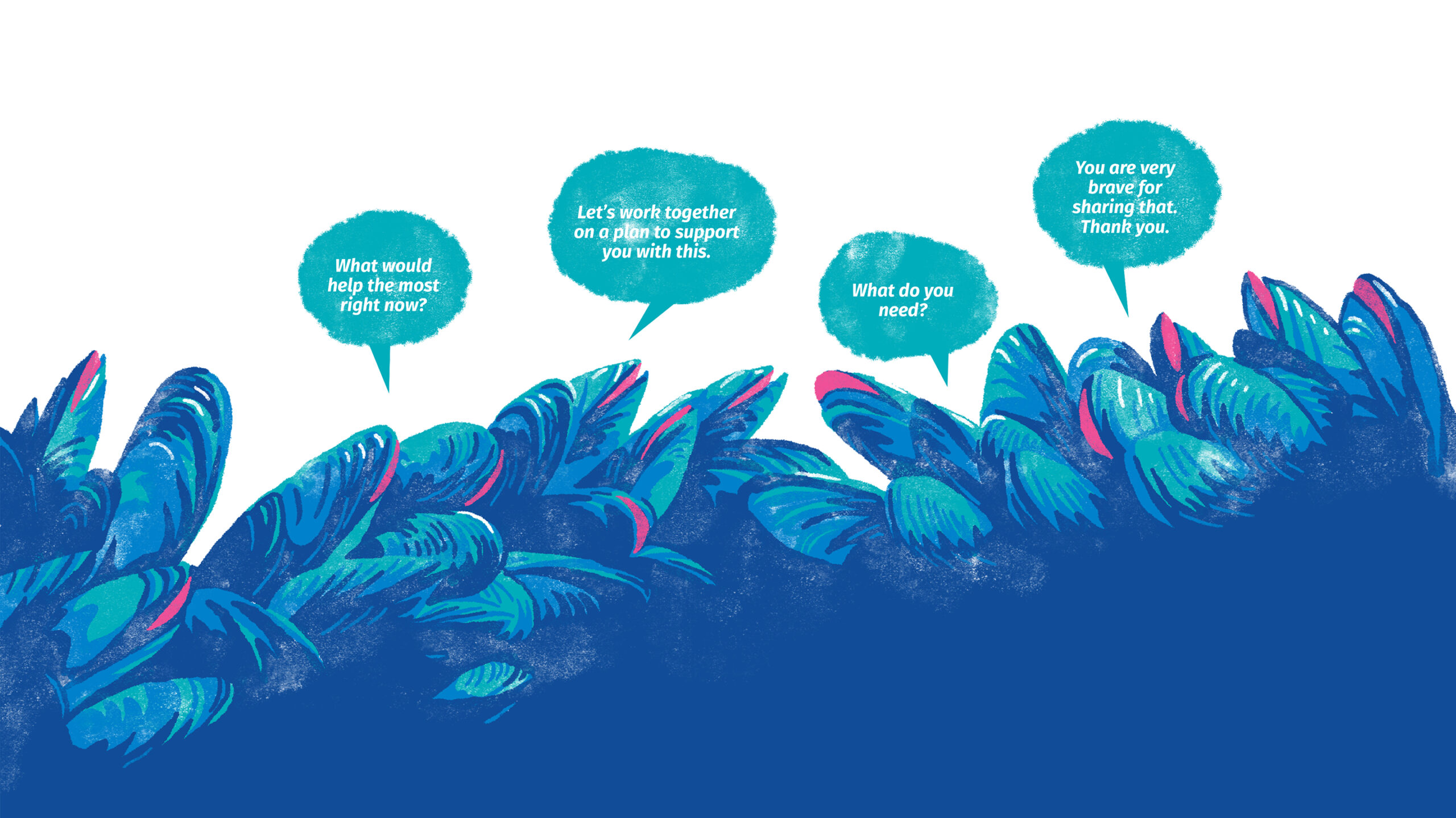 Mussels asking mindful questions.