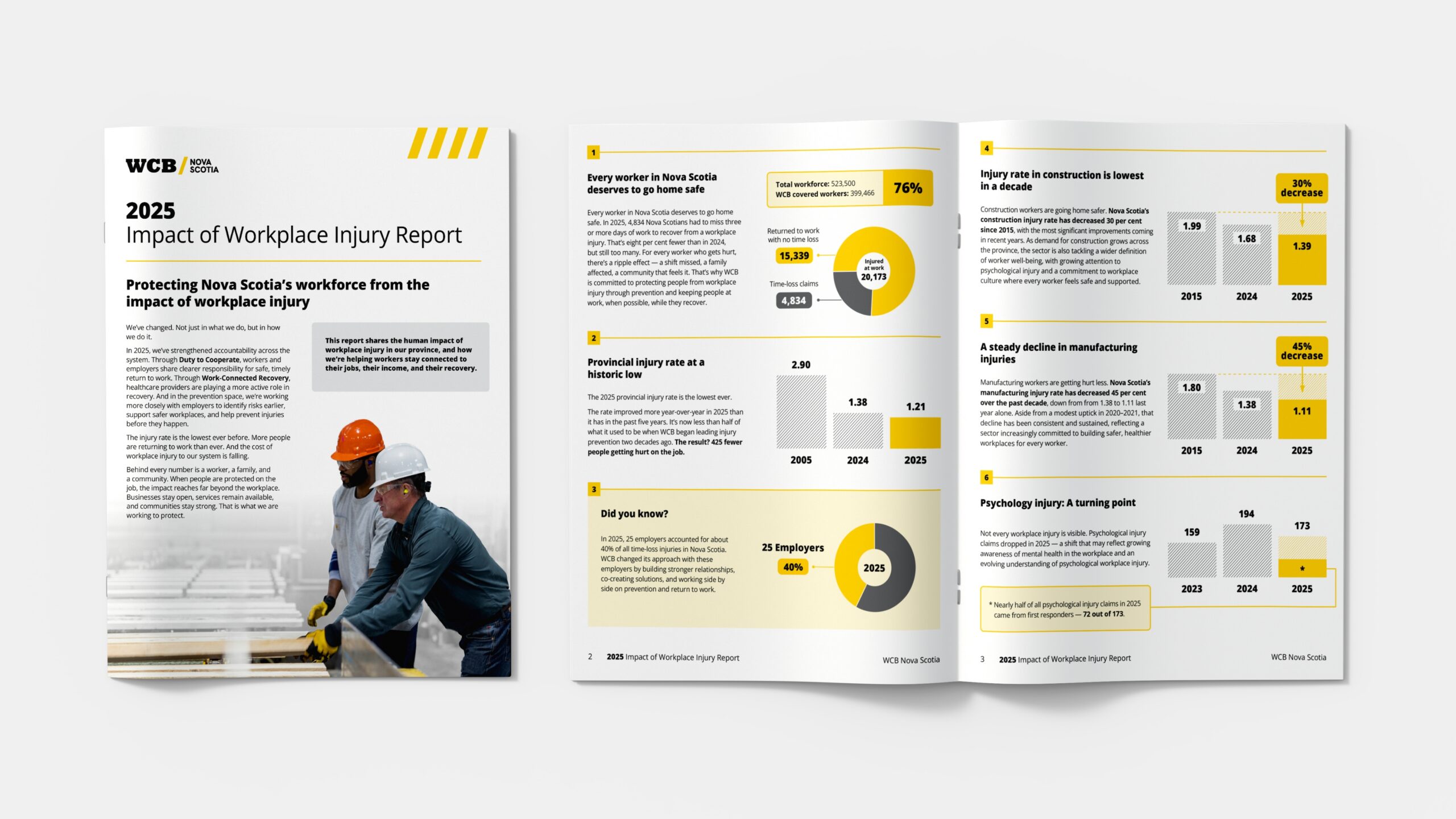 Impact of workplace injury printed report.