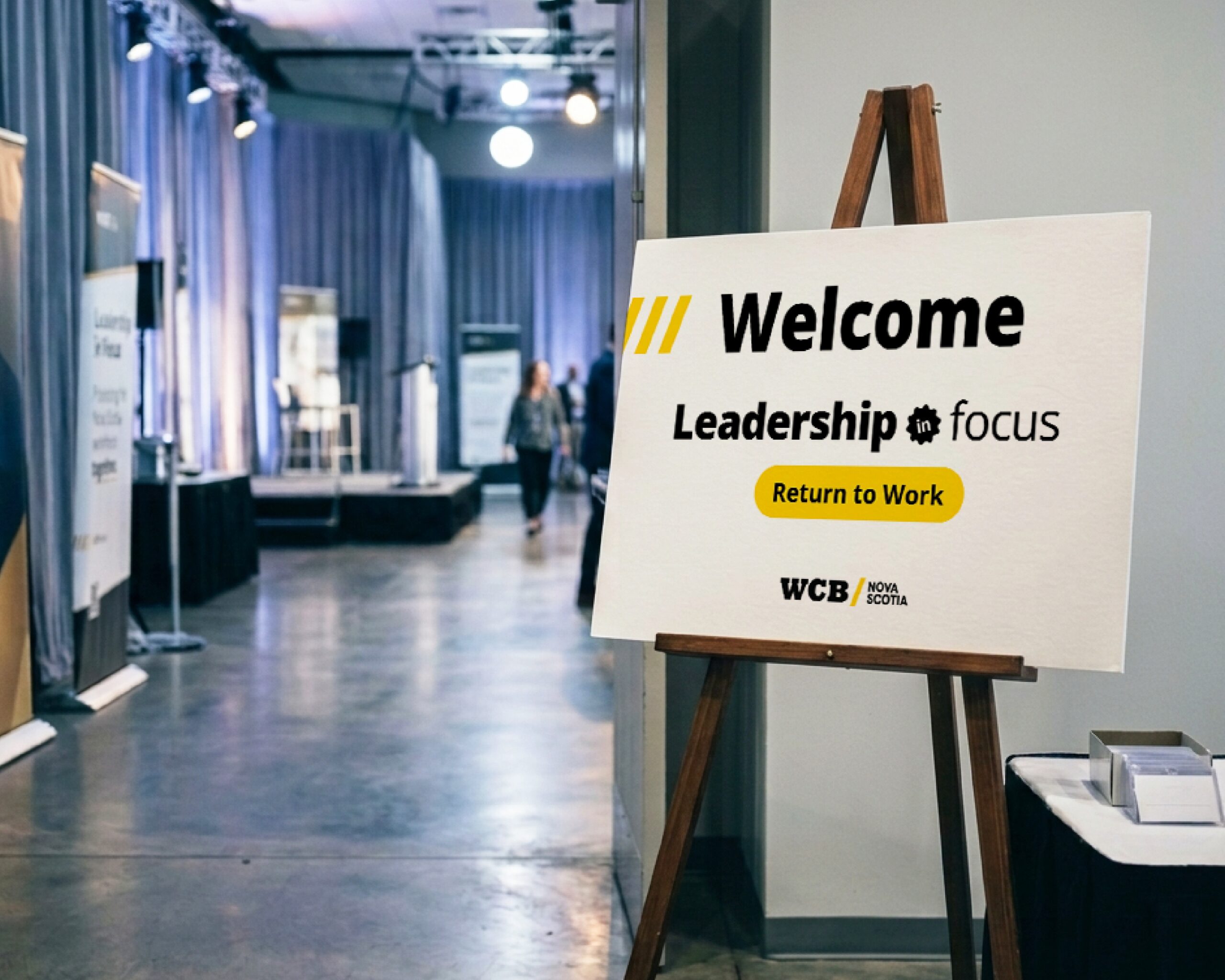 Leadership in Focus welcome sign.